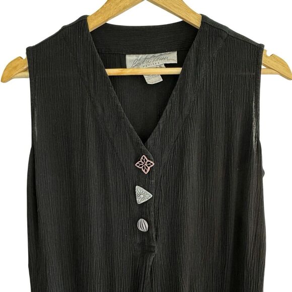 Barbara Lesser Vintage Dress Womens Petite Small Aztec Tie Dye Artsy Beachy - Picture 4 of 12